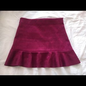 Forever 21 plum velvet skirt size Medium